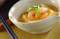 卵豆腐のエビあんかけ
