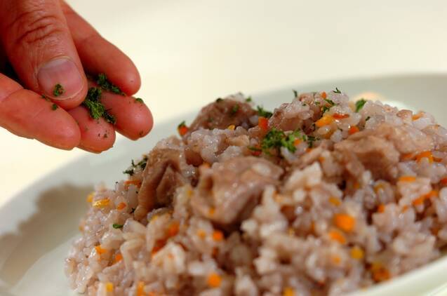 ワインピラフの作り方の手順3