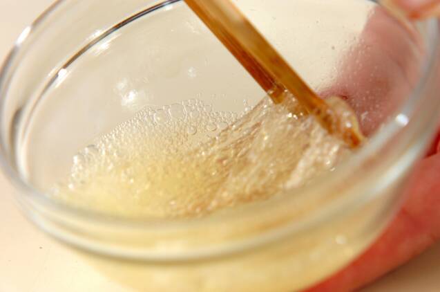 小松菜の淡雪あんかけの作り方の手順1