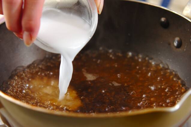 小松菜の淡雪あんかけの作り方の手順3