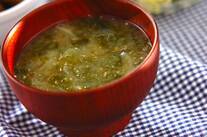 アオサと玉ネギのみそ汁