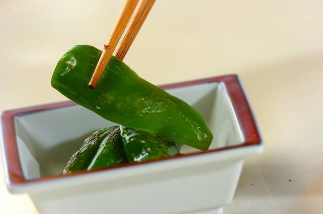 ピーマンのラー油おかか和えの作り方の手順2