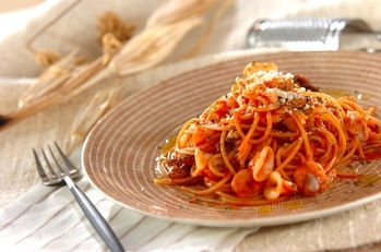 魚介トマトスパゲティー