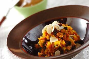 カボチャの濃厚アーモンドバター和え