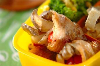 エリンギとトマトの豚バラ巻き