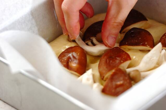 キノコのフォカッチャの作り方の手順8