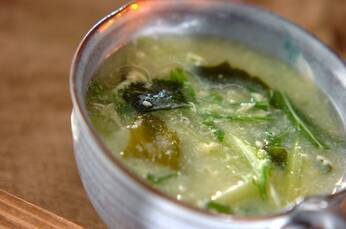 セロリのかき玉汁