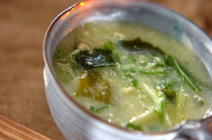 セロリのかき玉汁