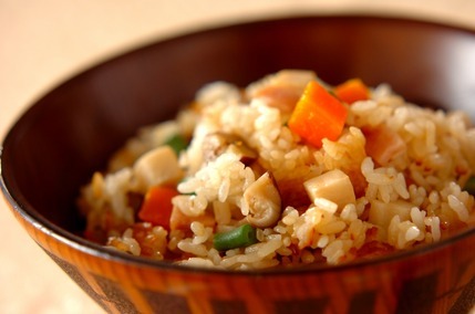 焼豚入り炊き込みご飯