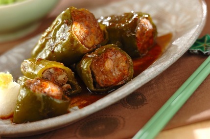 和風ピーマンの肉詰め