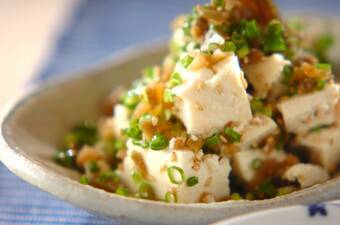 豆腐のザーサイ和え