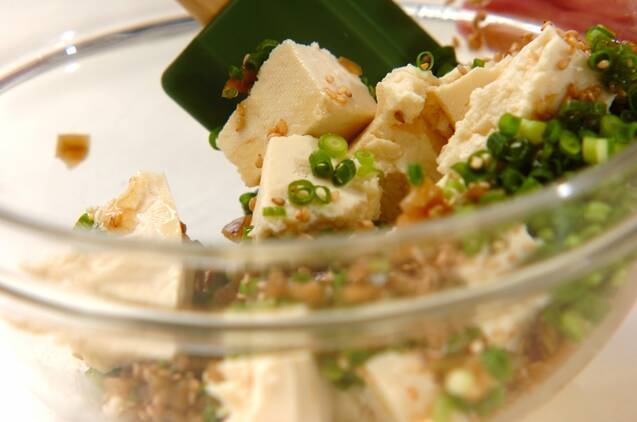 豆腐のザーサイ和えの作り方の手順2