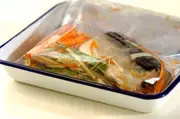 下味冷凍で塩サバの甘酢あんかけの下準備3