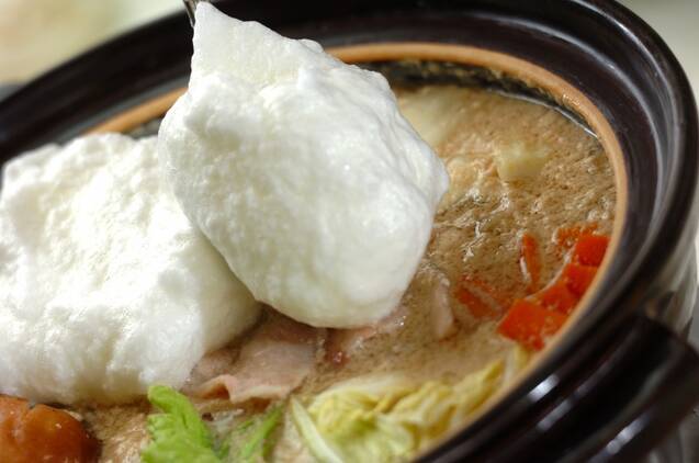 ふんわりメレンゲ豆乳鍋の作り方の手順4