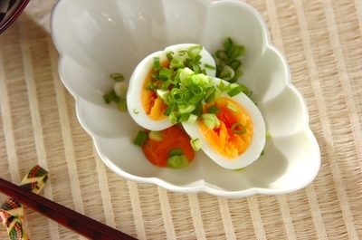 ゆで卵のコチュマヨソース添え 副菜 レシピ 作り方 E レシピ 料理のプロが作る簡単レシピ