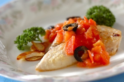 カジキのソテーフレッシュトマトソース