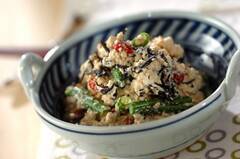 インゲンとヒジキの白和え