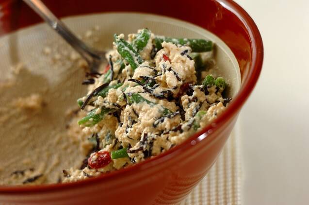 インゲンとヒジキの白和えの作り方の手順6