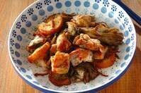 チキンとマイタケとバゲットのソテー