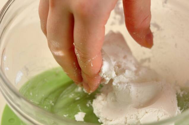 ひんやりクリームあんみつの作り方の手順1