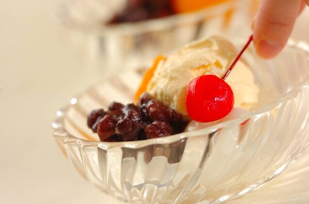 ひんやりクリームあんみつの作り方の手順4