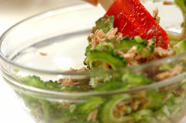 ゴーヤとツナのホットサンドの作り方の手順3