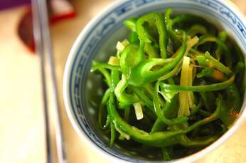 ピーマンのショウガきんぴら