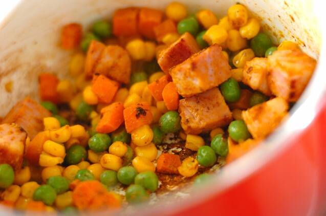 野菜カレークリームスープの作り方の手順3