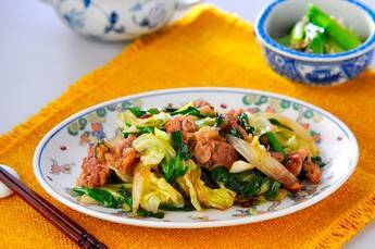 豚肉とニラのソース炒め