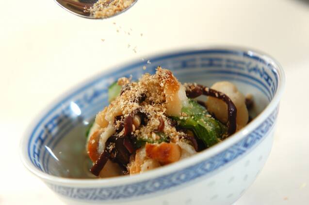 丸麩とキュウリのゴマ酢和えの作り方の手順8