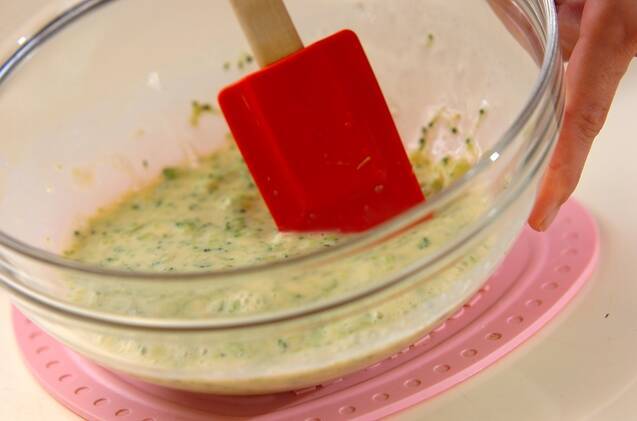 明太チーズのブロッコリーマフィンの作り方の手順4