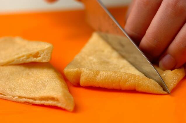 油揚げギョウザの作り方の手順1