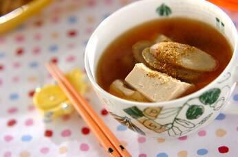 ゴボウと豆腐の雷汁