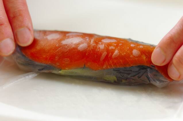 ヒジキ入り生春巻きの作り方の手順3