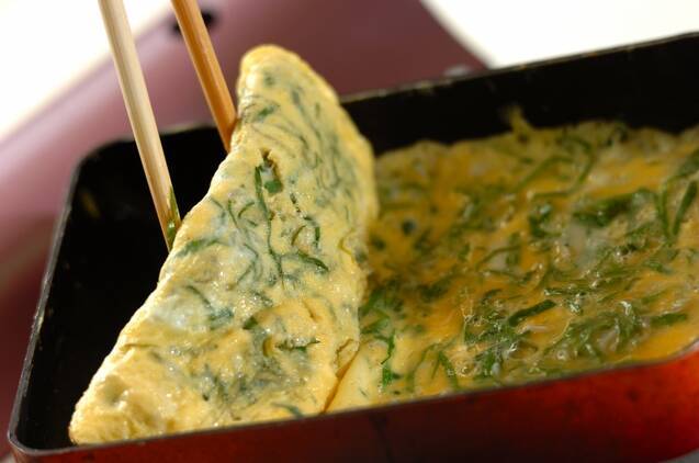 ジャコと大葉の卵焼きの作り方の手順4