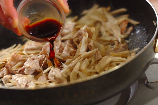 豚肉とゴボウの混ぜご飯の作り方の手順3