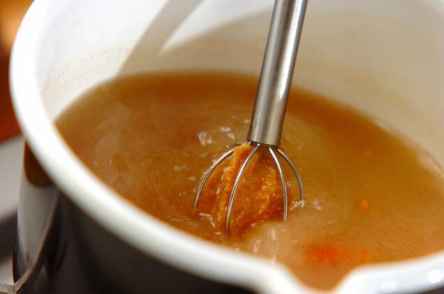 プチトマトのみそ汁の作り方の手順3