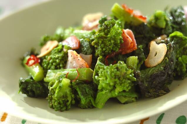 菜の花のペペロンチーノ