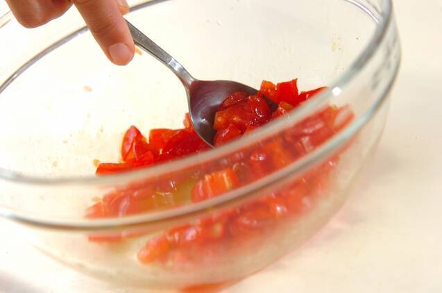トマトのクロスティーニの作り方の手順2