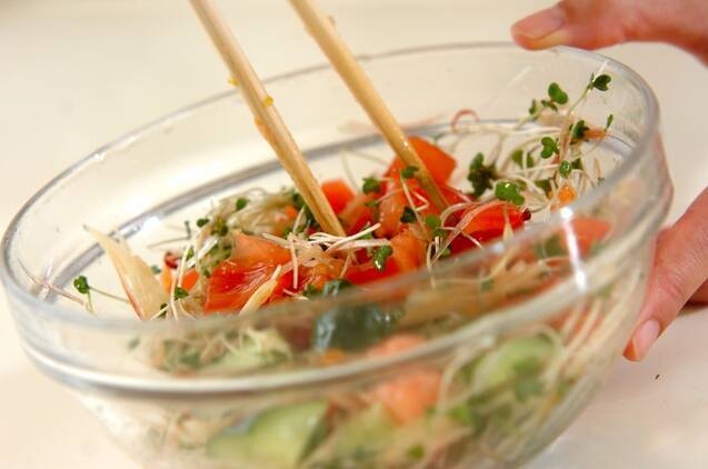 ゴマ油香る！トマトとキュウリの夏サラダの作り方の手順6