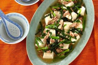 ニラたっぷり塩麻婆豆腐