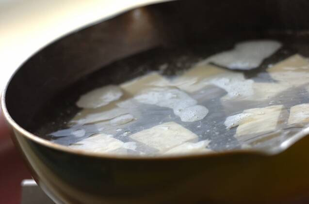 ニラたっぷり塩麻婆豆腐の作り方の手順1