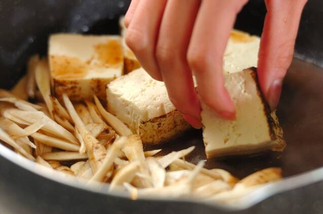 温玉のせすき焼き風肉豆腐の作り方の手順4