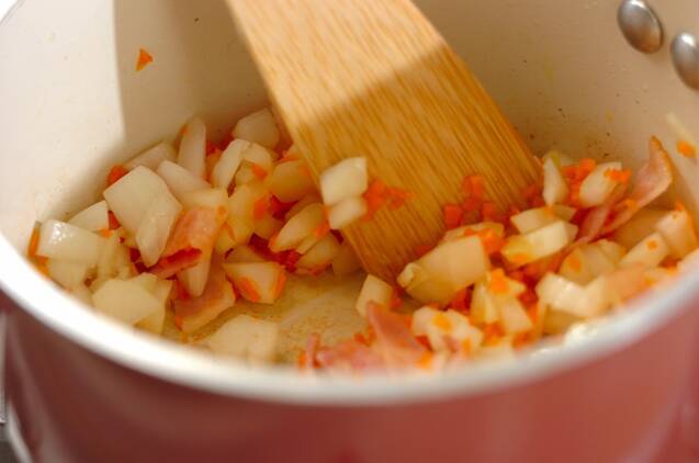 カレー風味の野菜スープの作り方の手順2