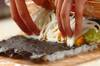 アボカドとエビの裏巻き寿司の作り方の手順4