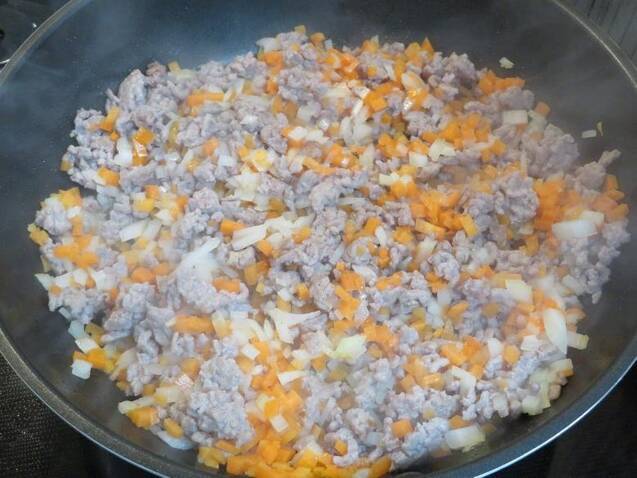 野菜たっぷりカレーそぼろ弁当♪の作り方の手順3