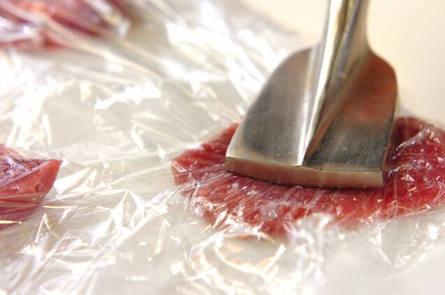 豚ヒレ肉と長芋の土佐焼きの作り方の手順2