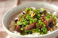 鶏レバーの花椒煮丼