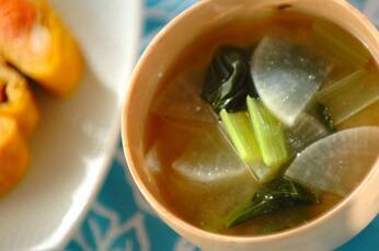 大根と小松菜のみそ汁