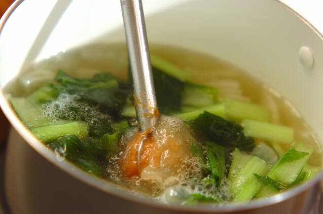 大根と小松菜のみそ汁の作り方の手順3
